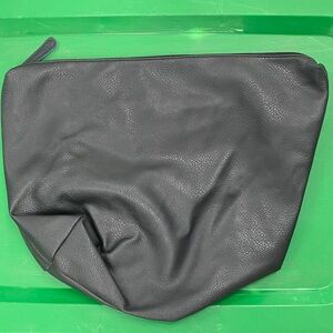 Classic Black Leather Cosmetic Pouch (unused)
